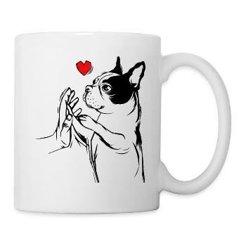 Les terriers de Boston aiment les chiens maîtresses - Mug blanc - blanc - Droite