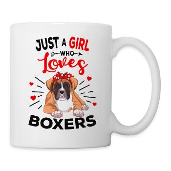 Chien boxer - Mug blanc - blanc - Droite
