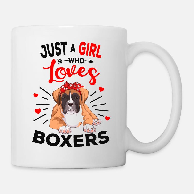 Boxer Hund - Tasse - Weiß