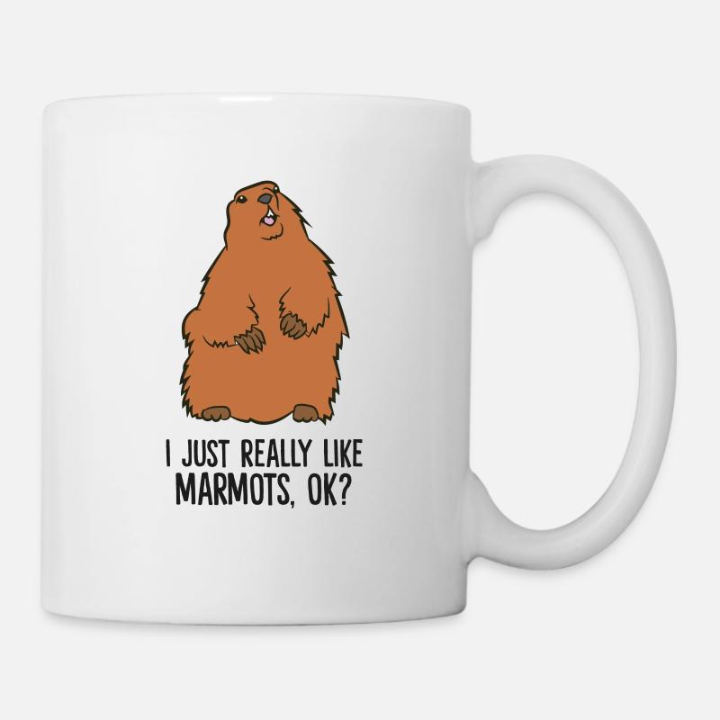 Ich Liebe Murmeltiere Einfach Ok? - Tasse - Weiß