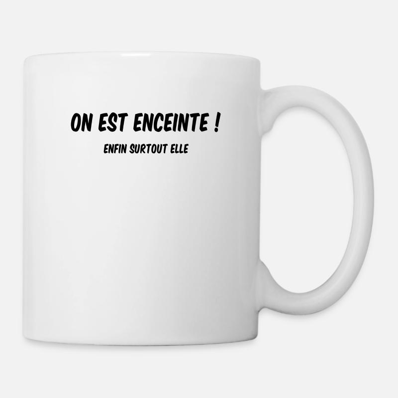 Annonce grossesse originale - On est enceinte - Mug blanc - blanc