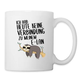 Keine Verbindung zum E-Lan Faultier - Tasse - Weiß - Rechts