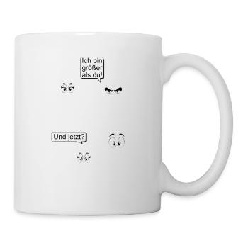 Mathe Mathematik Witz 8 u. 9 i am taller than you - Tasse - Weiß - Rechts