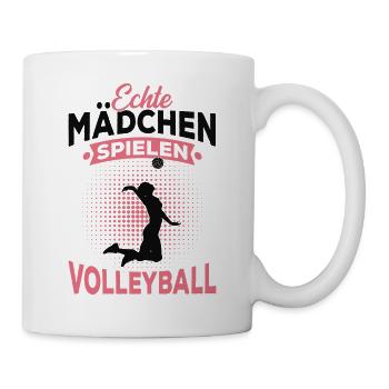 Volleyball Mädchen - Tasse - Weiß - Rechts