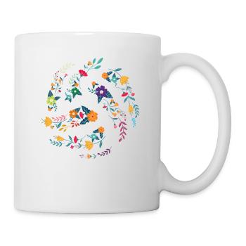 Fleurs Volley-ball - Mug blanc - blanc - Droite
