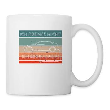 Ich bremse nicht, ich rekuperiere retro - Tasse - Weiß - Rechts