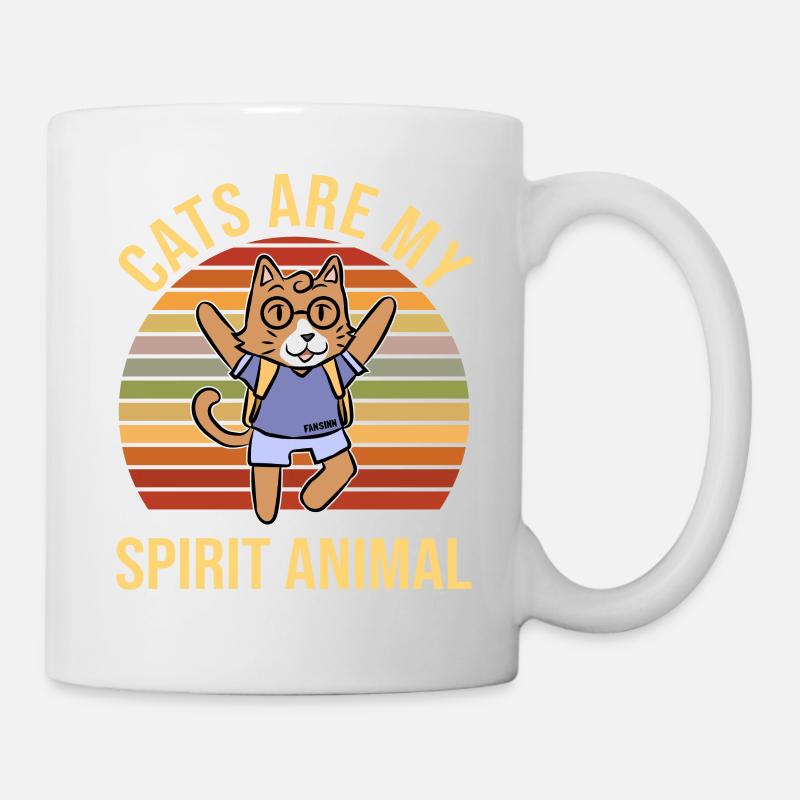 Les chats sont mon Animal Nerd Cat - Mug blanc - blanc