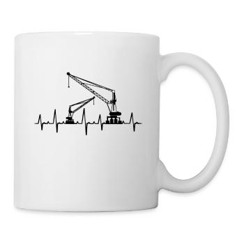 Crane cranes crane operator construction site excavator gift - Mug - white - Right