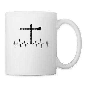 Crane cranes crane operator construction site excavator gift - Mug - white - Right
