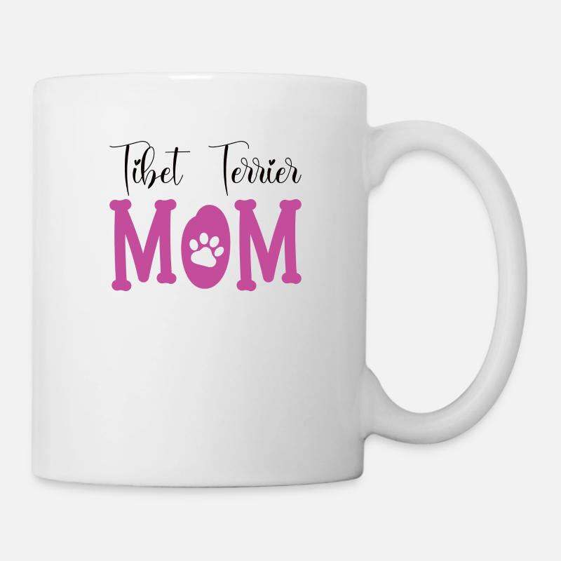 Terrier tibétain Terrier tibétain maman chien - Mug blanc - blanc