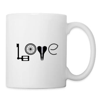 Fahrrad - MTB-Radfahrer Mountainbike-Fahrer Gesche - Tasse - Weiß - Rechts