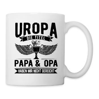 Uropa Urgroßvater Urgroßeltern - Tasse - Weiß - Rechts
