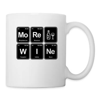 Periodensystem more wine brauch mehr Wein - Tasse - Weiß - Rechts