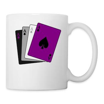 Asexualität LGBTQIA Asexuelle Karten Ich habe ein Ass - Tasse - Weiß - Rechts