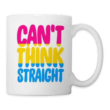 Pansexual Pride Community kann nicht direkt an Rig denken - Tasse - Weiß - Rechts