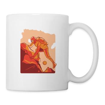 Mountaineering hiking man mountain gift climbing - Mug - white - Right