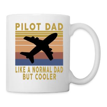 Vintage Gift Pilot Dad Like A Normal Dad, but Cool - Mug - white - Right