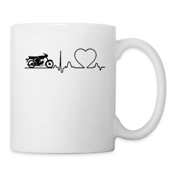 Moped Zweitakt Simson S51 Design - Tasse - Weiß - Rechts