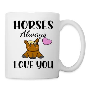 Cheval horses always love you horse cadeau doux - Mug blanc - blanc - Droite
