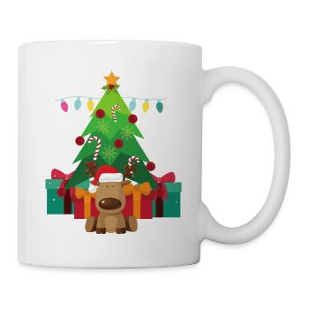 Arbre de Noël- Rennes-Noël T-shirt T-shirt - Mug blanc - blanc - Droite