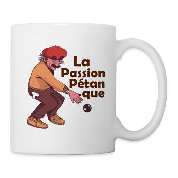 Français La Passion Pétanque Jeu de Pétanque Boule - Tasse - Weiß - Rechts