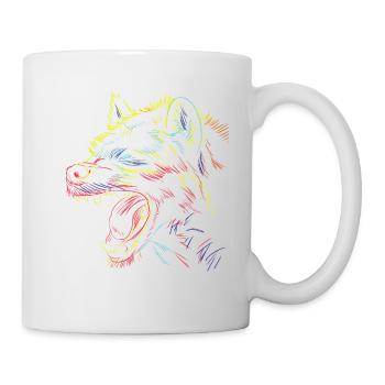 Colorful Strokes Hyena - Mug - white - Right