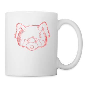 Panda rouge - Mug blanc - blanc - Droite