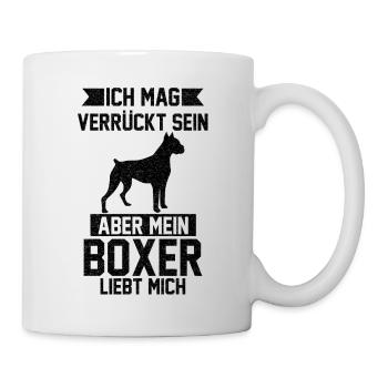Deutscher Boxer Boxerhalter Hund Lustige Sprüche - Tasse - Weiß - Rechts
