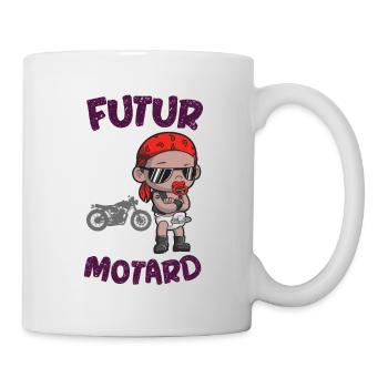 Schwangerschaft - Geburt - Ankunft des Babys - Biker - Tasse - Weiß - Rechts