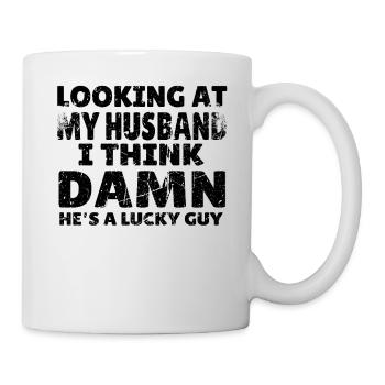 Coup d'oeil dans le jeu My Husband Ichs Damn a de la chance - Mug blanc - blanc - Droite
