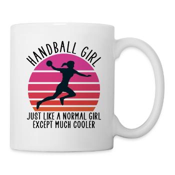 handball girl - Tasse - Weiß - Rechts