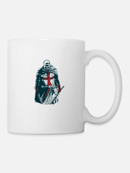 T-shirt rétro vintage des Templiers - Mug blanc - blanc