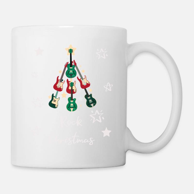 Rock Christmas Rock Fir Tree Xmas Tree Music - Mug - white
