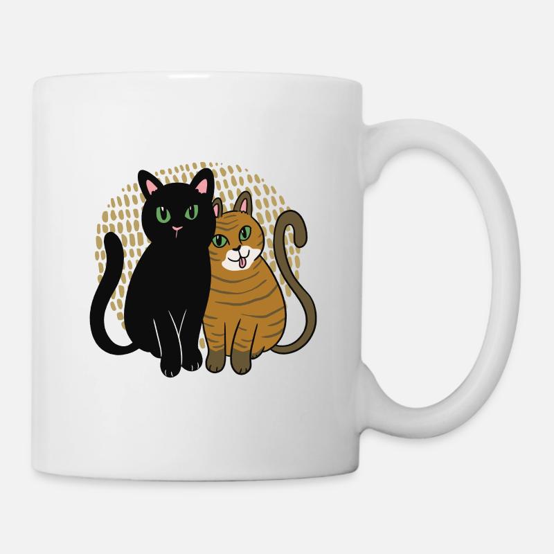Two cute cats - Mug - white