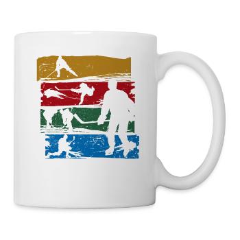 Vintage Retro Ice Hockey Team Team Fan Shirt - Mug - white - Right