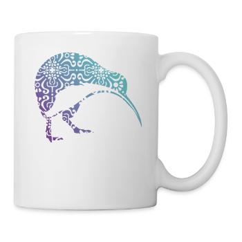 Maori Kiwi Tribal Aboriginal New Zealand Bird Art - Mug - white - Right