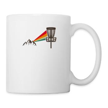 Disc Golf Frolf Berge Alpen gift idea Frisbee - Mug - white - Right