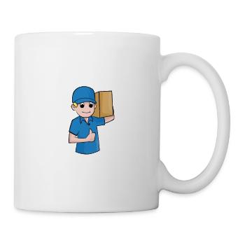 Parcel carrier delivery boy gift idea - Mug - white - Right