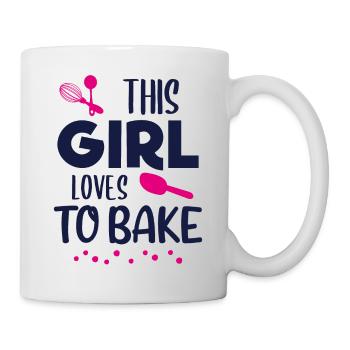 Fille de cuisson disant cadeau de boulangerie boulanger - Mug blanc - blanc - Droite