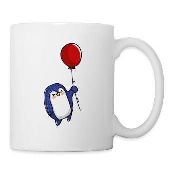 Pinguin Ballon - Tasse - Weiß - Rechts
