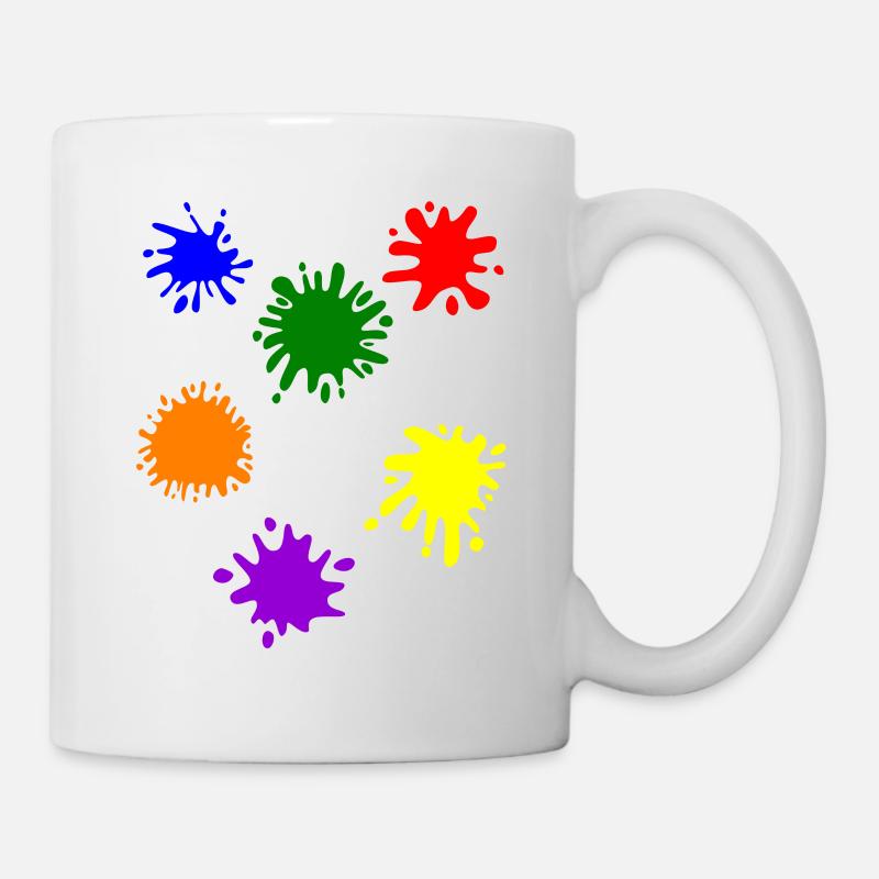 Taches de couleur - Mug blanc - blanc