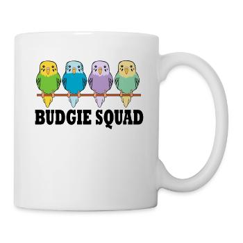 Équipe de perroquet drôle de Budgie Squad - Mug blanc - blanc - Droite
