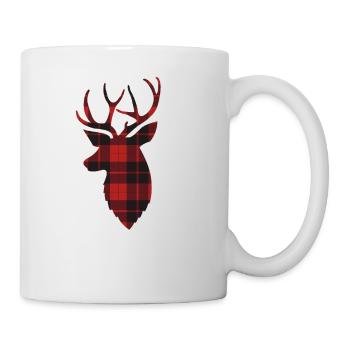 Hirsch Weihnachtsoutfit - Tasse - Weiß - Rechts