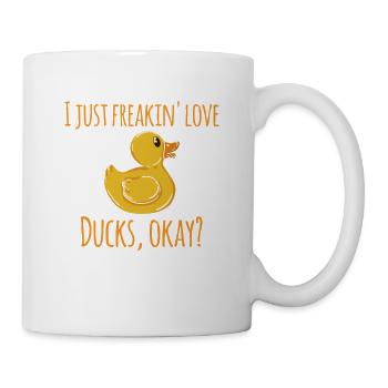 J'adore les canards - Canard de bain amateur de canard - Mug blanc - blanc - Droite