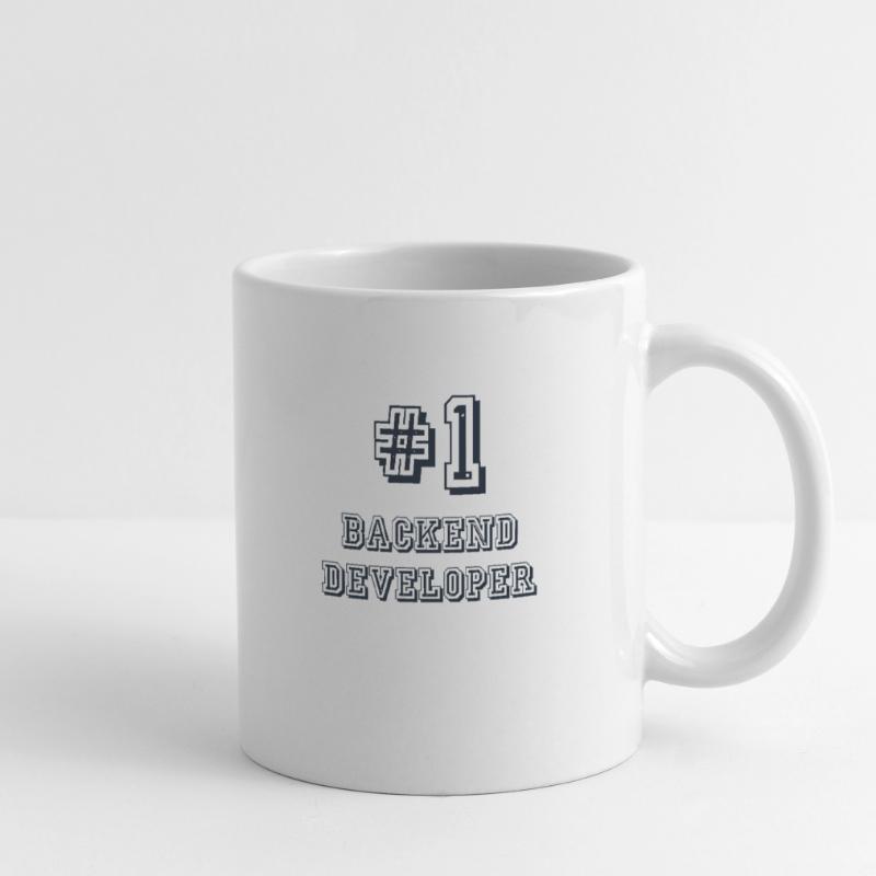 #1 Backend Developer Coder Programmer Mug blanc