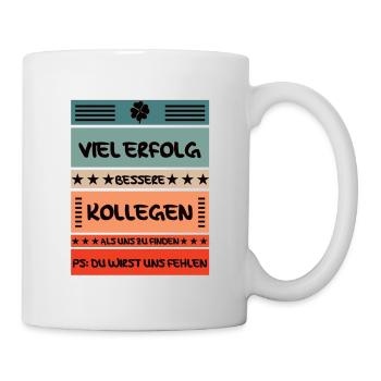 Abschiedsgeschenk Arbeitskollege - Tasse - Weiß - Rechts