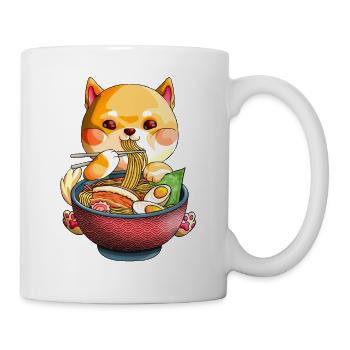 Kawaii Shiba Inu Noodles Cute Dog Ramen Otaku Weea - Mug - white - Right