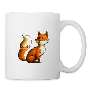 Anatomie eines Fuchses Lustige Füchse Liebhaber süßes Tier Gif - Tasse - Weiß - Rechts