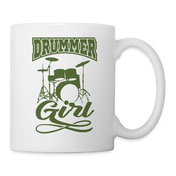 DRUMMER gift drum kit for drummer - Mug - white - Right