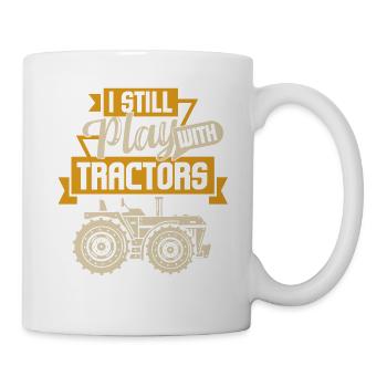 Je joue toujours avec des tracteurs Funny Gift Farmer - Mug blanc - blanc - Droite
